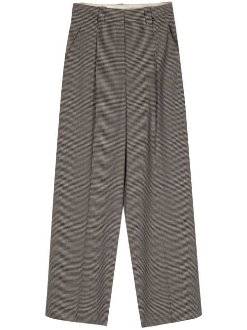 WOOL BLEND WIDE-LEG TROUSERS