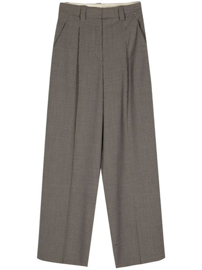 WOOL BLEND WIDE-LEG TROUSERS