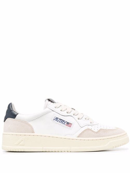 MEDALIST LOW LEATHER AND SUEDE SNEAKERS