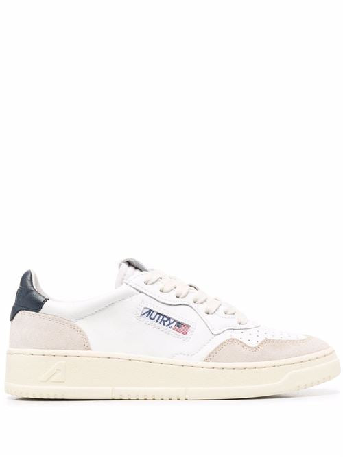 MEDALIST LOW LEATHER AND SUEDE SNEAKERS