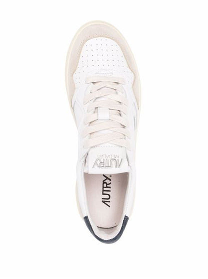 MEDALIST LOW LEATHER AND SUEDE SNEAKERS
