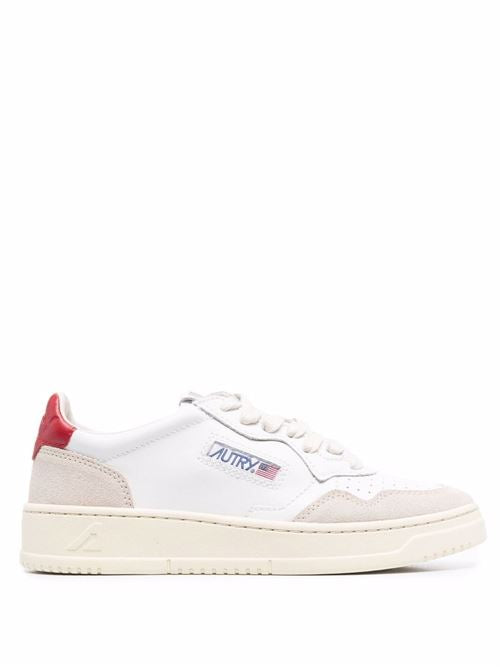 MEDALIST LOW LEATHER AND SUEDE SNEAKERS