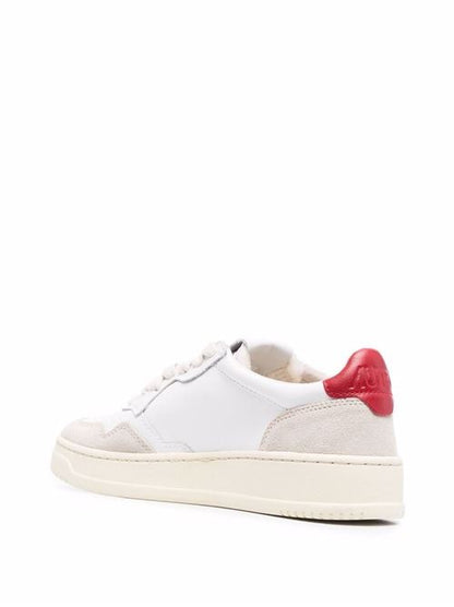 MEDALIST LOW LEATHER AND SUEDE SNEAKERS
