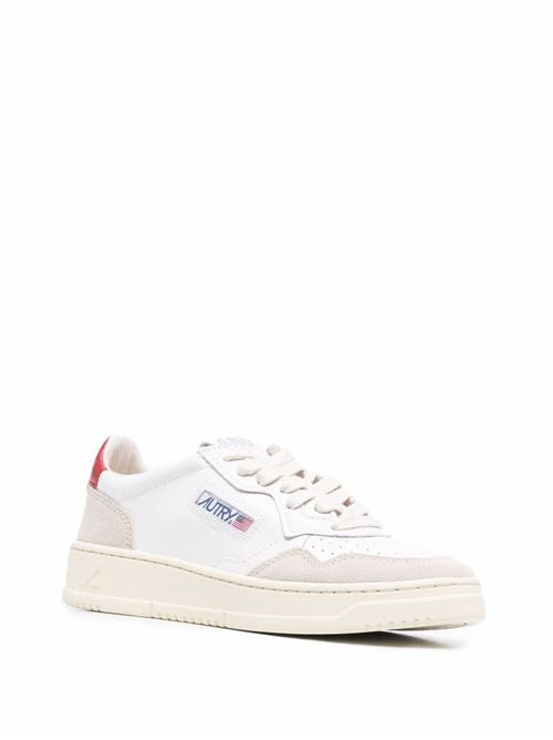 MEDALIST LOW LEATHER AND SUEDE SNEAKERS