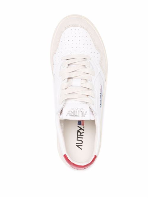 MEDALIST LOW LEATHER AND SUEDE SNEAKERS