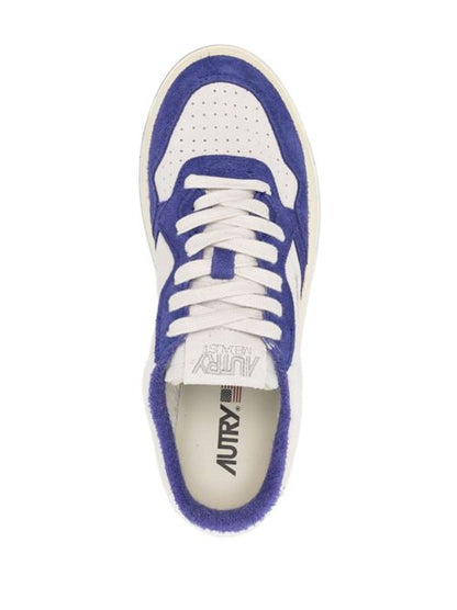MEDALIST LOW LEATHER AND SUEDE SNEAKERS