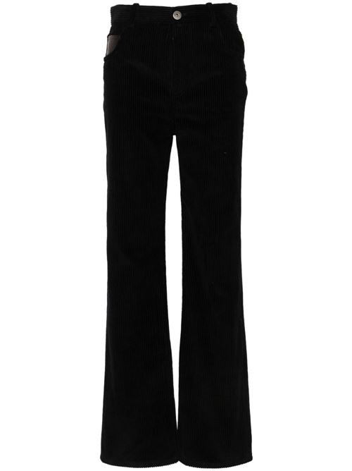 VELVET STRAIGHT TROUSERS