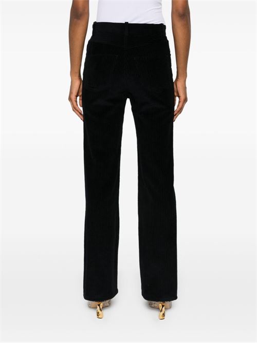 VELVET STRAIGHT TROUSERS