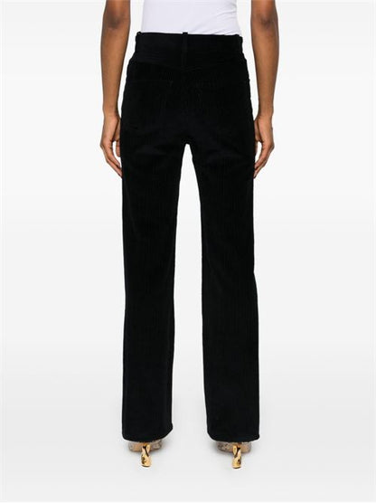 VELVET STRAIGHT TROUSERS
