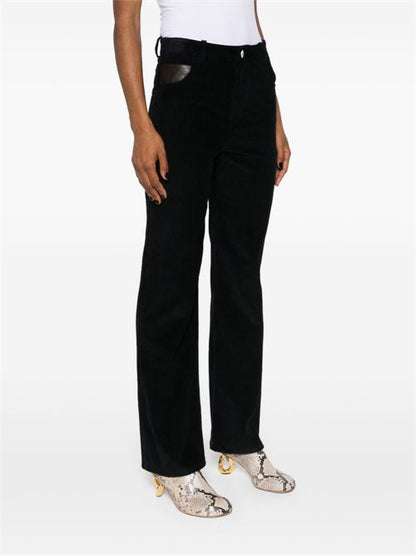 VELVET STRAIGHT TROUSERS