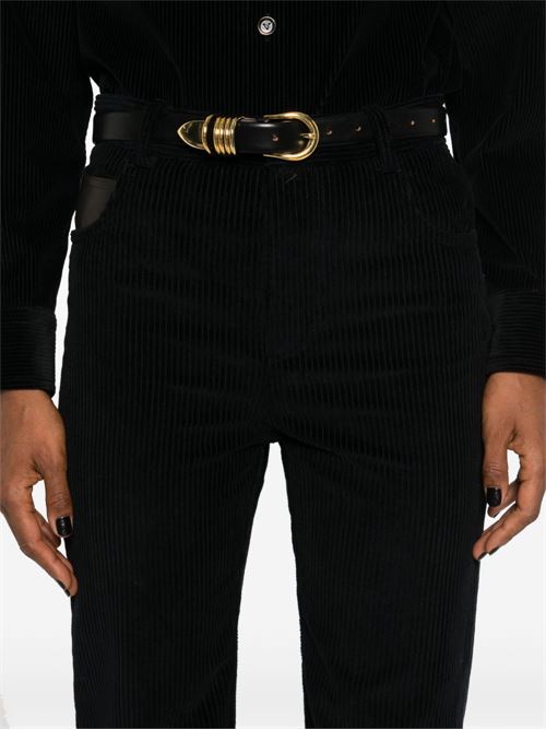 VELVET STRAIGHT TROUSERS