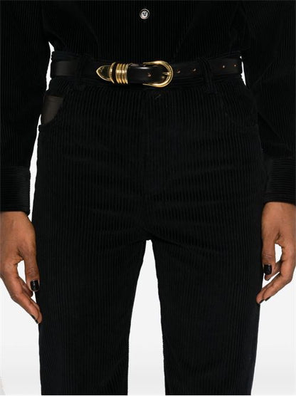 VELVET STRAIGHT TROUSERS