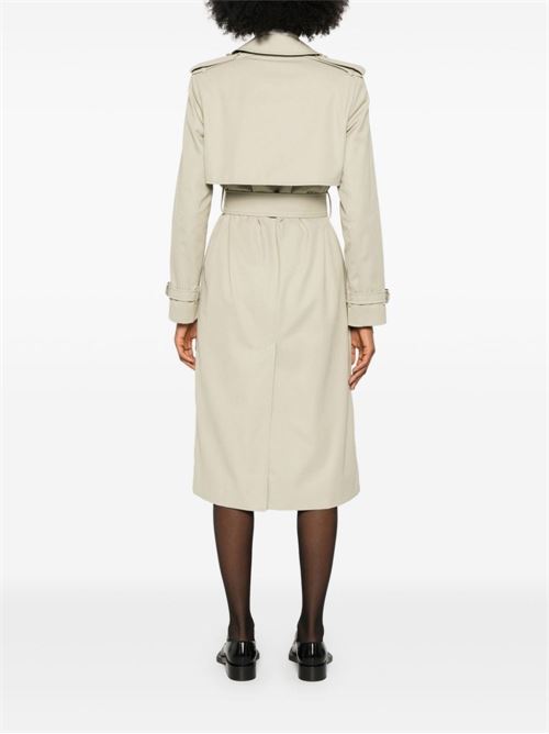 COTTON BLEND LONG TRENCH COAT