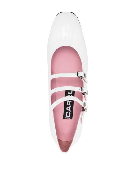 ARIANA PATENT LEATHER MARY JANES BALLET FLATS