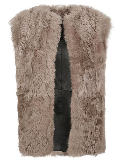 SLEEVELESS FUR COAT
