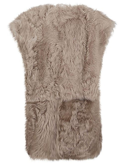 SLEEVELESS FUR COAT
