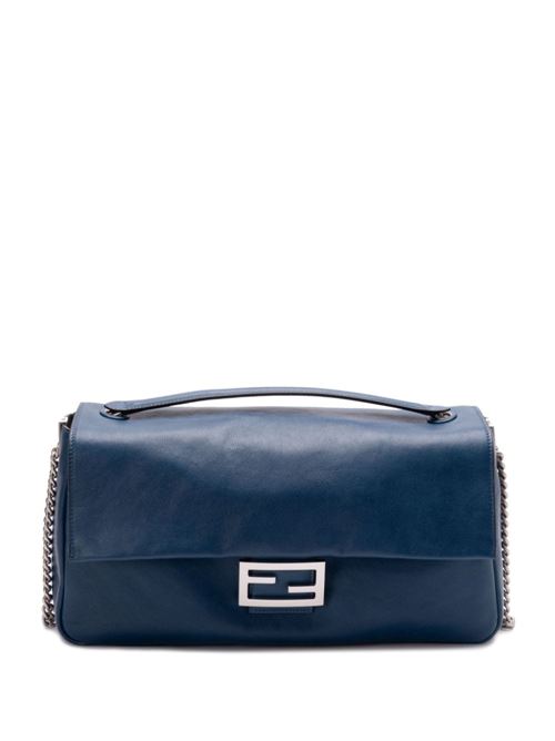 BAGUETTE CHAIN LARGE LEATHER SHOULDER BAG
