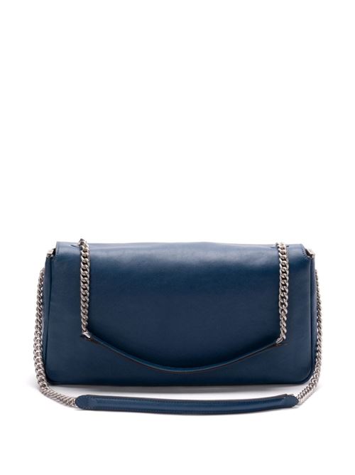 BAGUETTE CHAIN LARGE LEATHER SHOULDER BAG