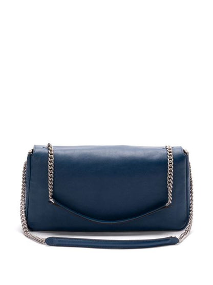 BAGUETTE CHAIN LARGE LEATHER SHOULDER BAG