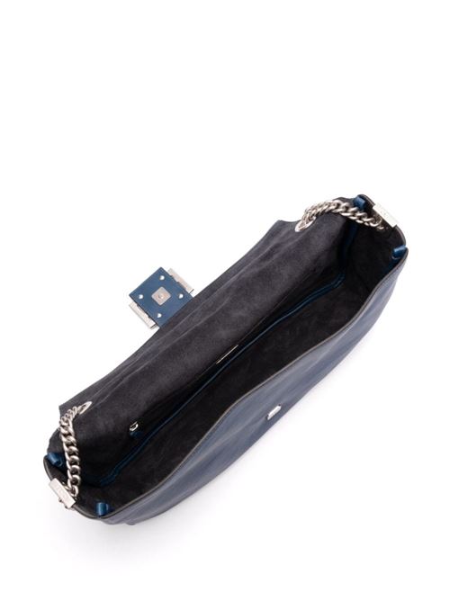 BAGUETTE CHAIN LARGE LEATHER SHOULDER BAG