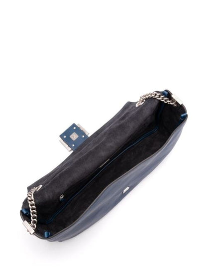 BAGUETTE CHAIN LARGE LEATHER SHOULDER BAG