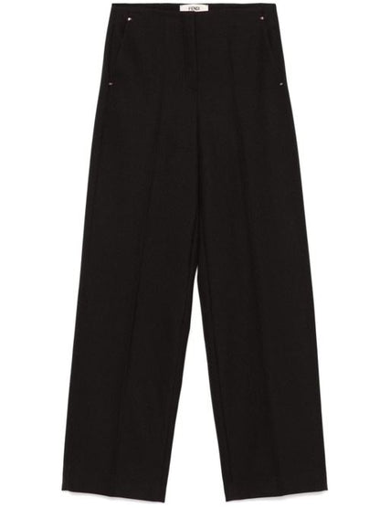 WIDE LEG WOOL TROUSERS