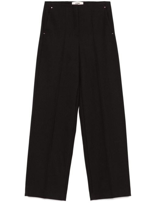 WIDE LEG WOOL TROUSERS