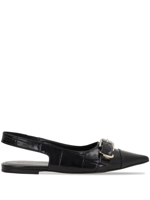 VOYOU LEATHER SLINGBACK BALLETS