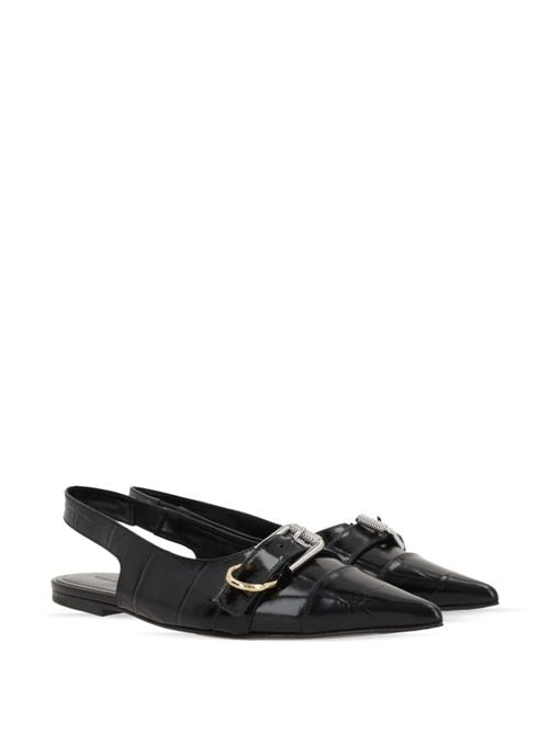 VOYOU LEATHER SLINGBACK BALLETS