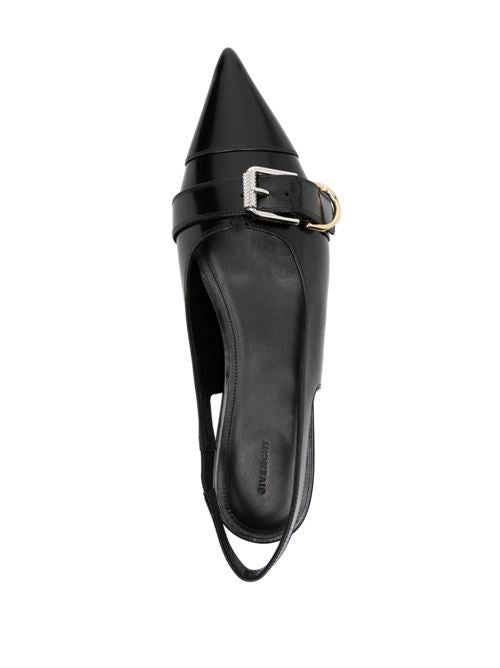 VOYOU LEATHER SLINGBACK FLATS