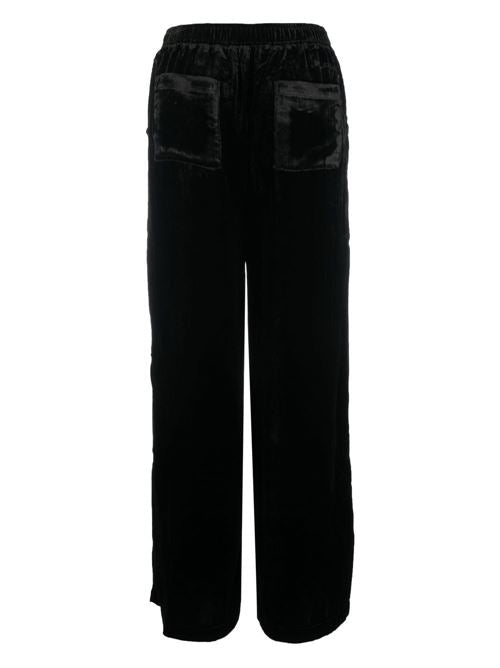 VELVET WIDE-LEG TROUSERS