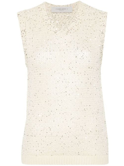 SEQUINED KNITTED VEST