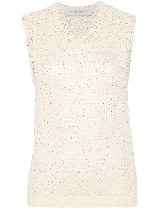 SEQUINED KNITTED VEST