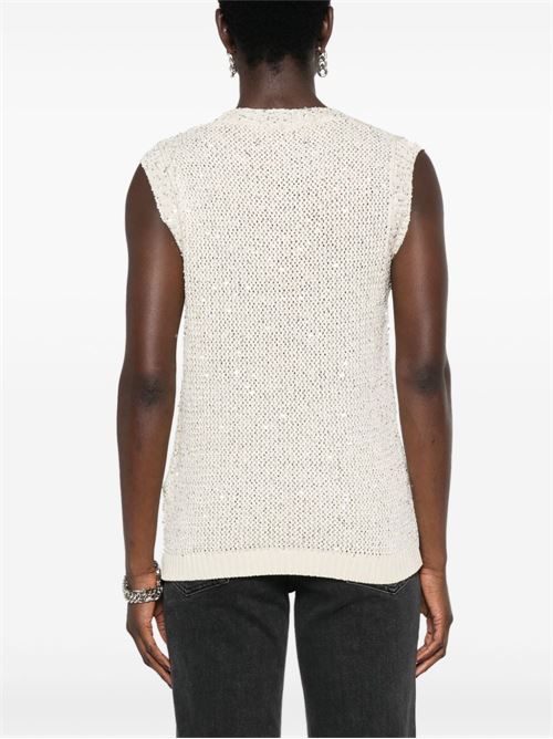 SEQUINED KNITTED VEST