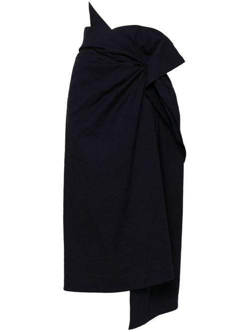 ASYMMETRIC MIDI SKIRT
