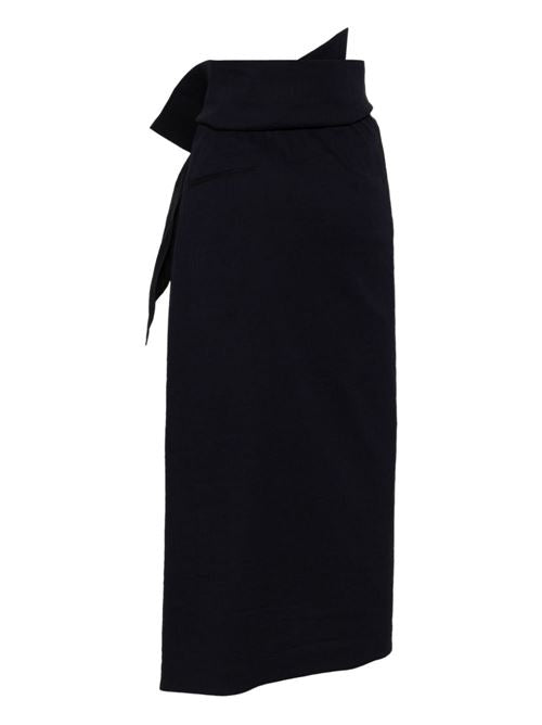ASYMMETRIC MIDI SKIRT