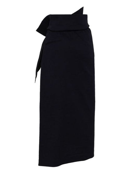 ASYMMETRIC MIDI SKIRT