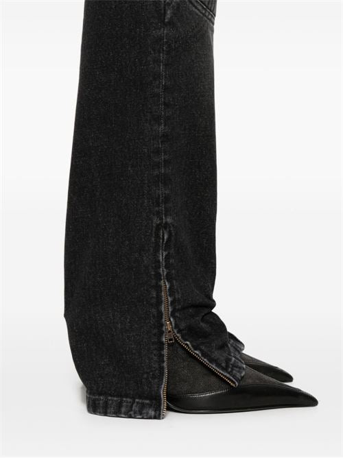 PADDED DEATILS DENIM JEANS