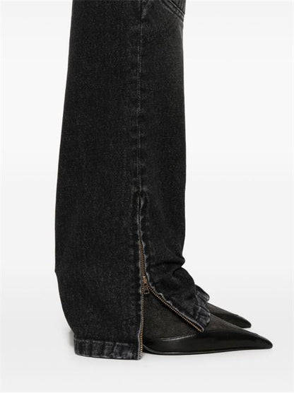 PADDED DEATILS DENIM JEANS