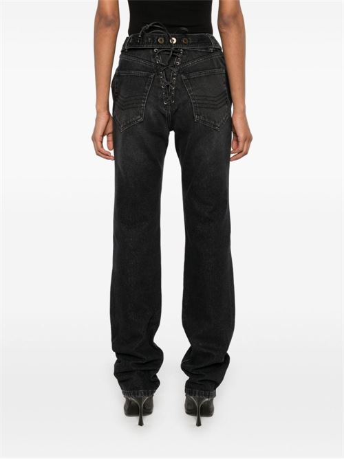 PADDED DEATILS DENIM JEANS
