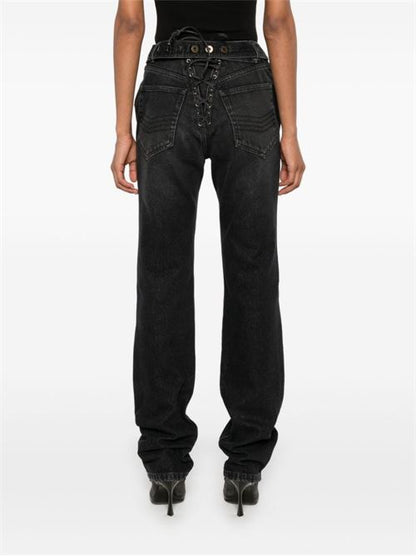 PADDED DEATILS DENIM JEANS