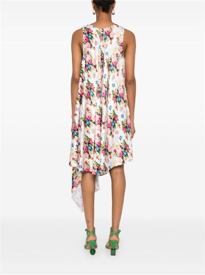 SILK ASYMMETRIC DRESS
