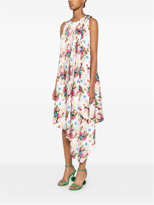 SILK ASYMMETRIC DRESS