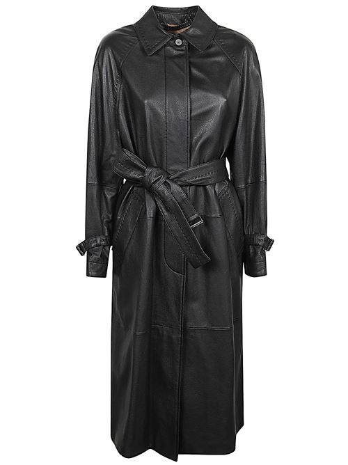 LEATHER TRENCH COAT