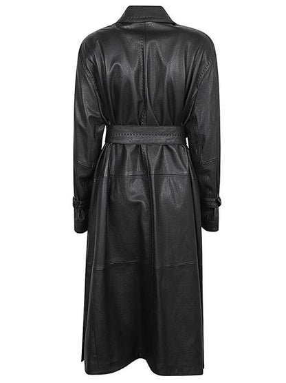 LEATHER TRENCH COAT