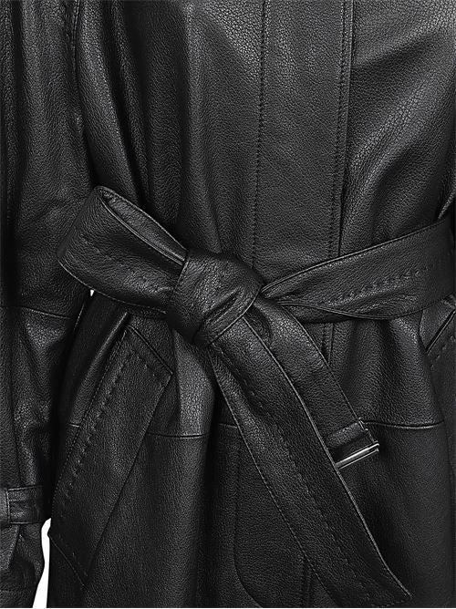 LEATHER TRENCH COAT
