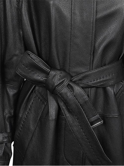 LEATHER TRENCH COAT
