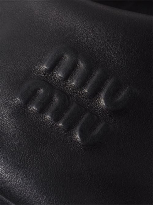 LOGO LEATHER BUCKET BAG