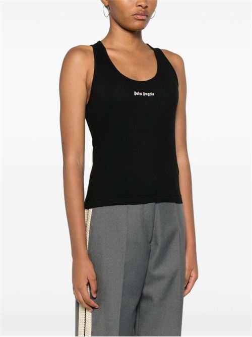 LOGO RIBBED TANK TOP