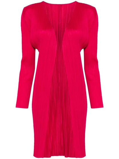 PLEATED MIDI CARDIGAN